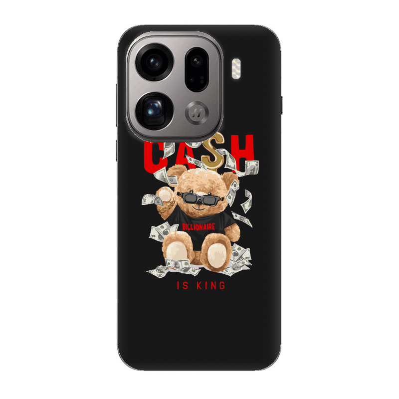 Oppo Find X9 Pro Cash is king Black Colored Silicone TPU Θήκη